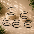 OrchidZone Kokedama Orbit Stand – Black Metal Stand for Kokedama Plants