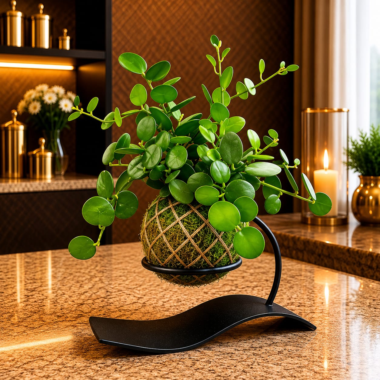 Kokedama Dollar Plant