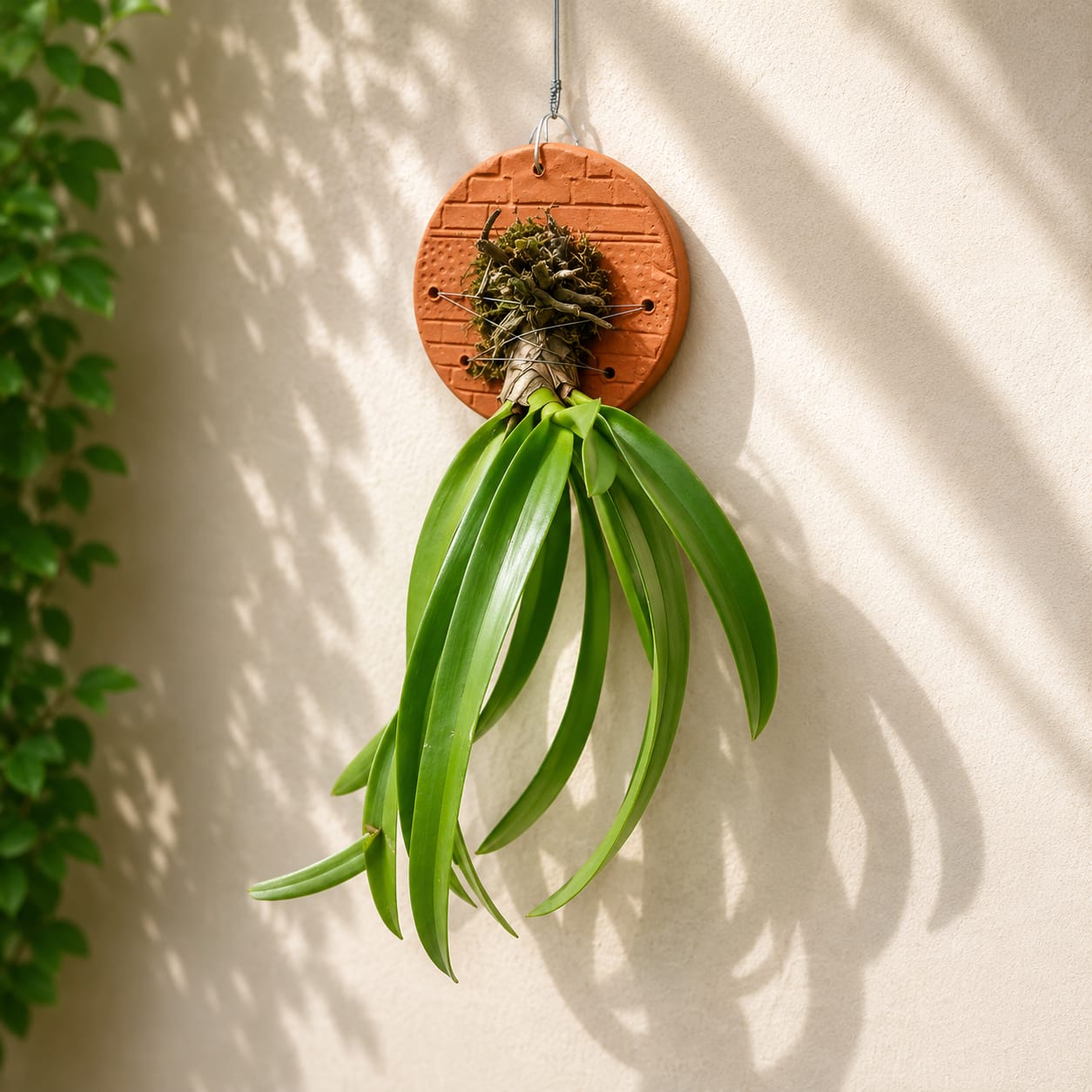 Aerides Multiflora Species Orchid | Premium Terracotta Plate Mounted Orchid