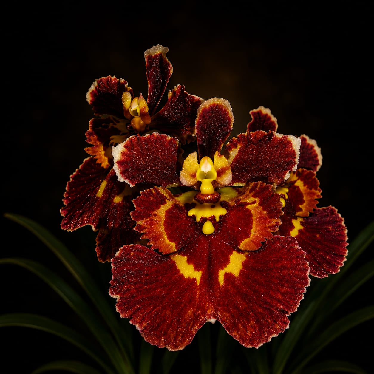 Tolumnia Jairak Firm Crimson Orchid Plant