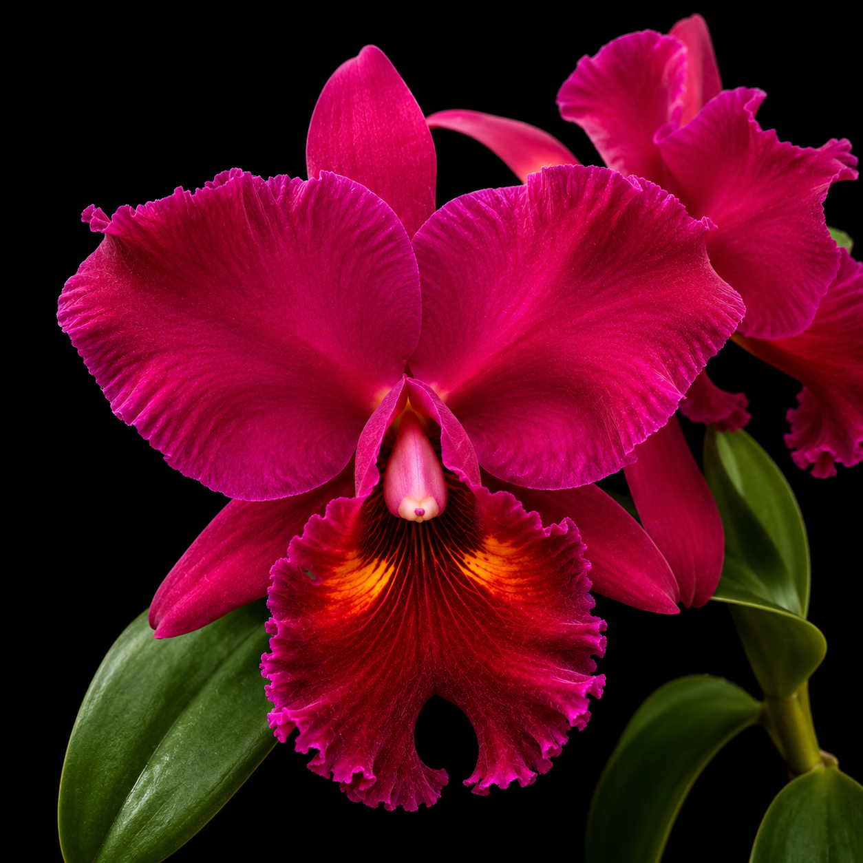 Catteliya.(Blc) Edisto New Berry Medium Orchid Plant-With Terracota Pot