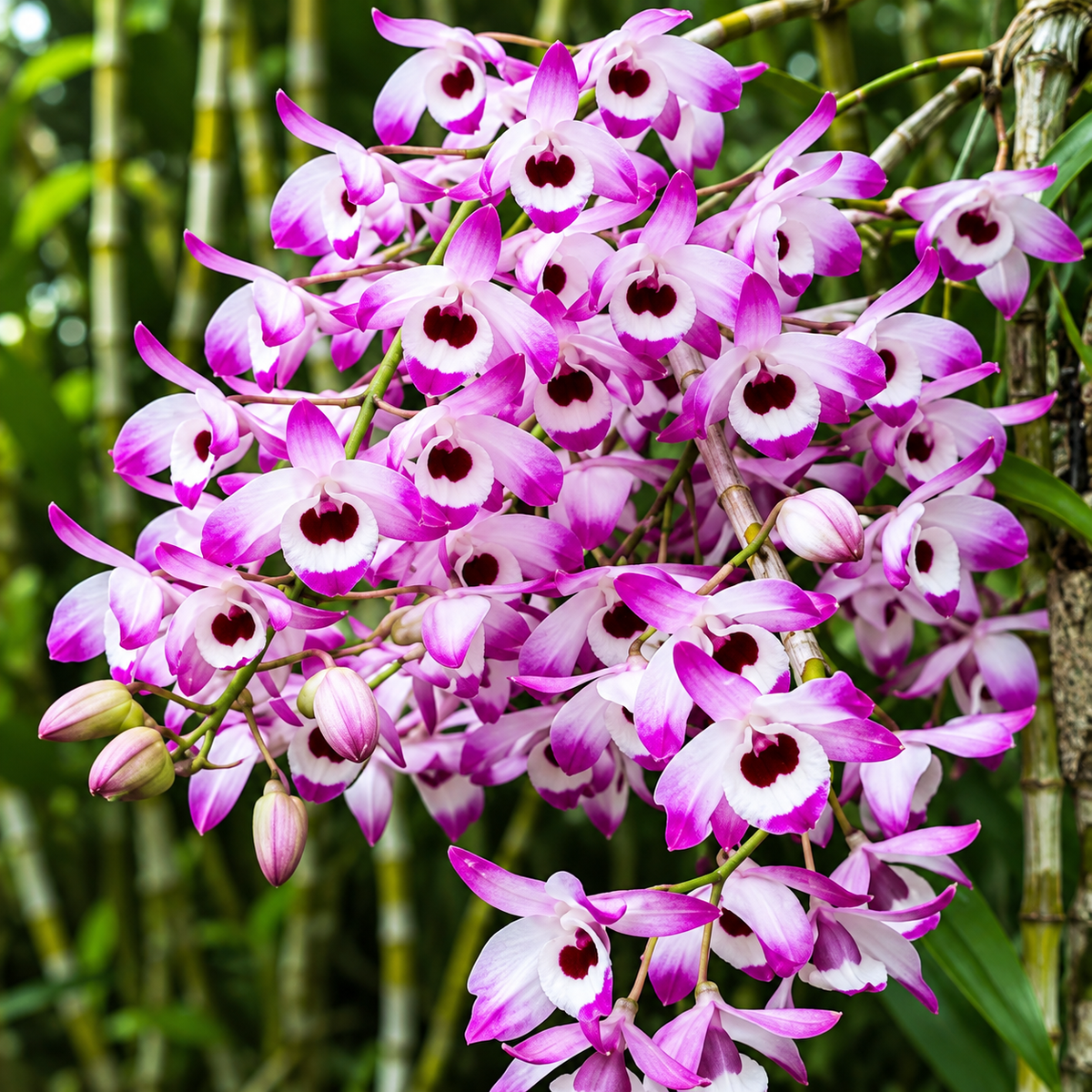 Dendrobium Nobile Species Orchid | Premium Terracotta Plate Mounted Orchid
