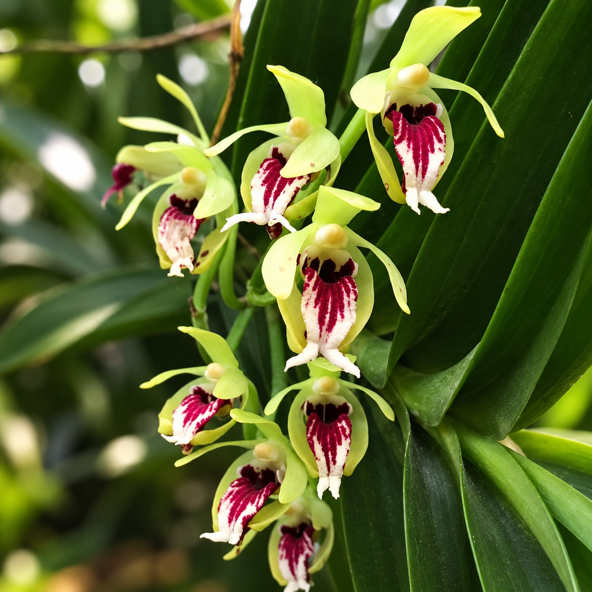 Vanda Cristata Species Orchid | Premium Terracotta Plate Mounted Orchid